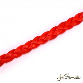 Vrkôčik - imitácia kože 5 mm červená 0,5 m (2104re)